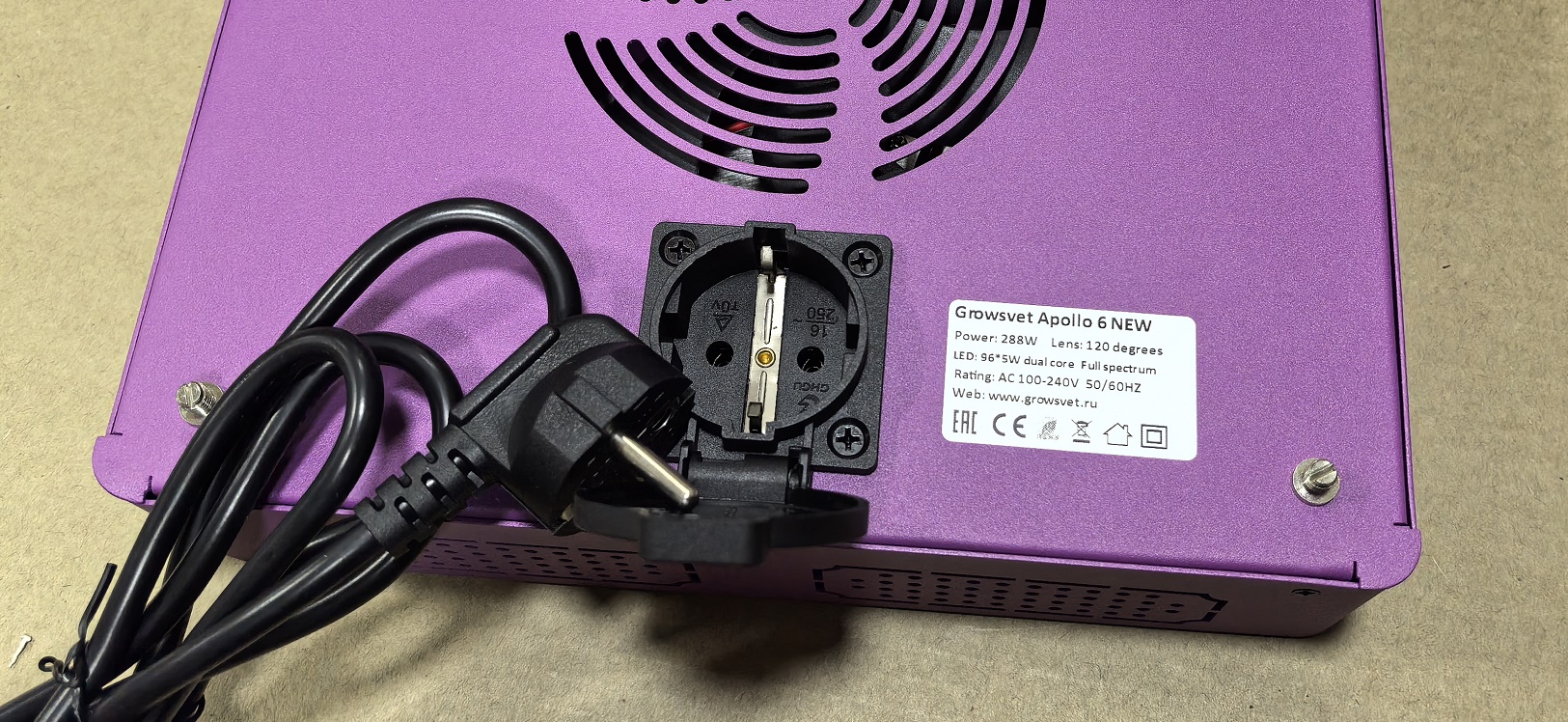 LED Светильник APOLLO 6 NEW Growsvet 288 ВтLED Светильник APOLLO 6 NEW Growsvet 288 Вт
