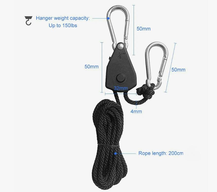 Регулируемые подвесы Rope Ratchet 1/8 - 64кг ( 2шт)Регулируемые подвесы Rope Ratchet 1/8 - 64кг ( 2шт)