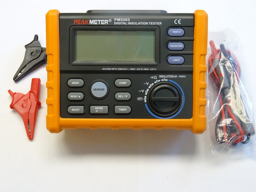 Измеритель сопротивления изоляции PeakMeter PM5203 Измеритель сопротивления изоляции PeakMeter PM5203