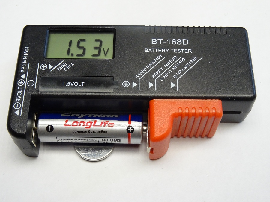 Тестер для батареек BT-168DТестер для батареек BT-168D
