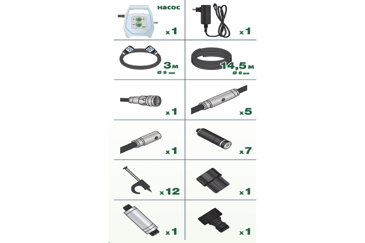Комплект туманообразования с таймером Green Helper GF-901Комплект туманообразования с таймером Green Helper GF-901