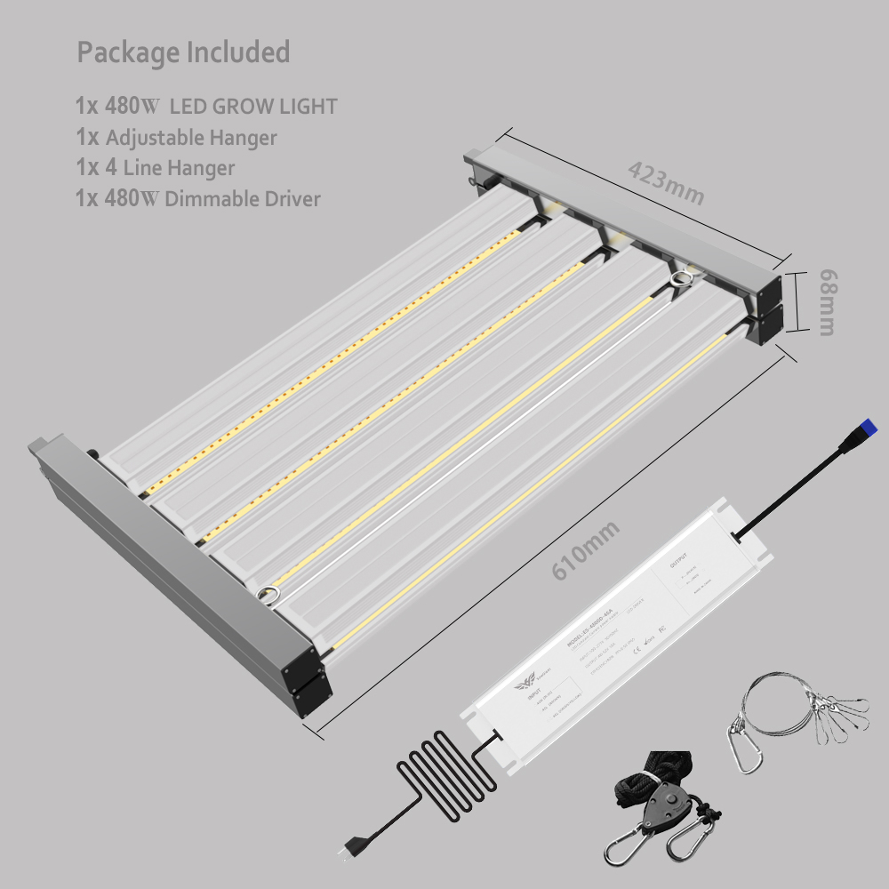 Фитосветильник Growsvet LED FB 480W ОптимаФитосветильник Growsvet LED FB 480W Оптима