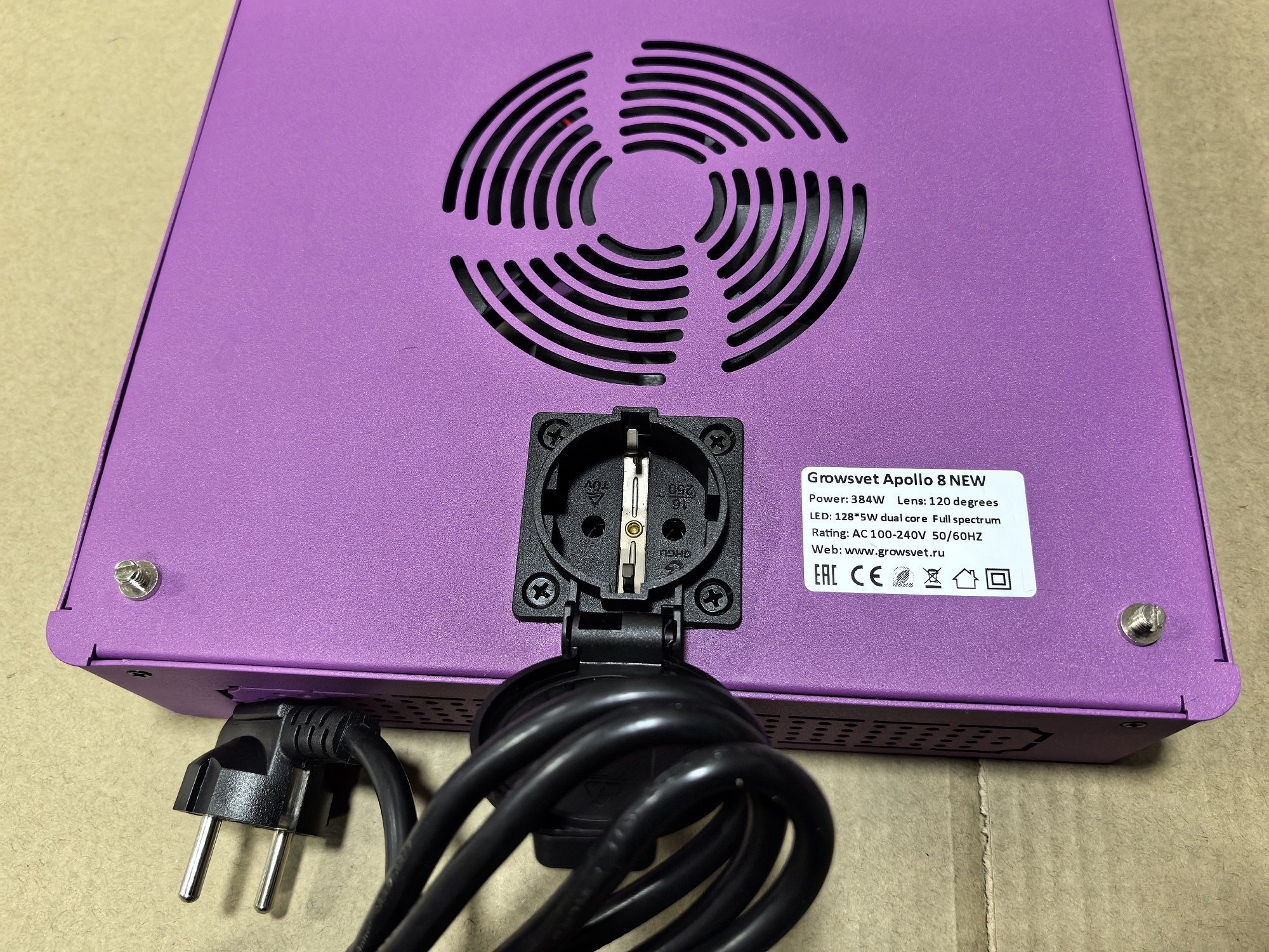 LED Светильник APOLLO 8 NEW Growsvet 384 ВтLED Светильник APOLLO 8 NEW Growsvet 384 Вт